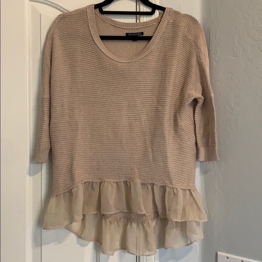 Tan Sweater with Detailing
